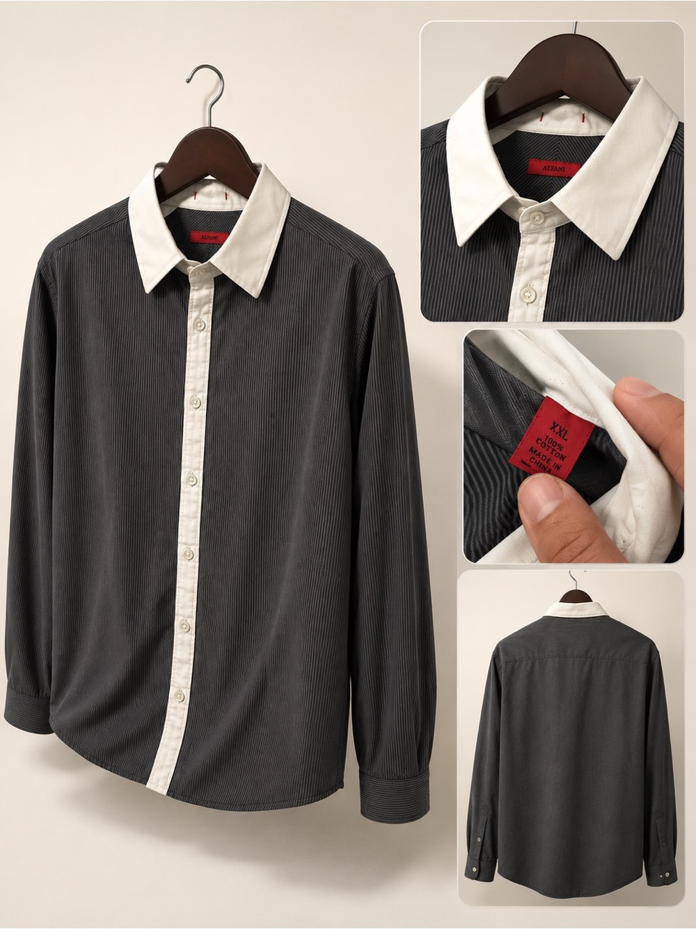 Alfani Men’s Contrast Collar Button-Down Shirt